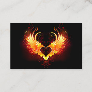 Angel Fire Heart med Vingar Lojalitetskort