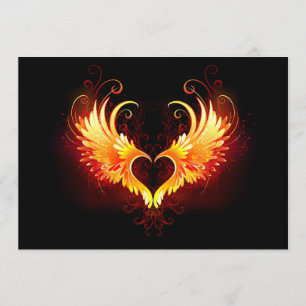 Angel Fire Heart med Vingar Meny