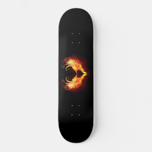Angel Fire Heart med Vingar Mini Skateboard Bräda 18,5 Cm