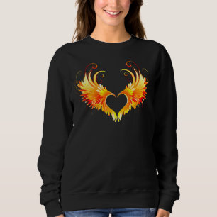 Angel Fire Heart med Vingar T Shirt