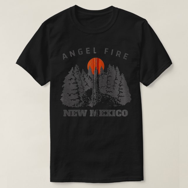 Angel Fire New Meico Mountain Biking Hiking Travel T Shirt (Design framsida)