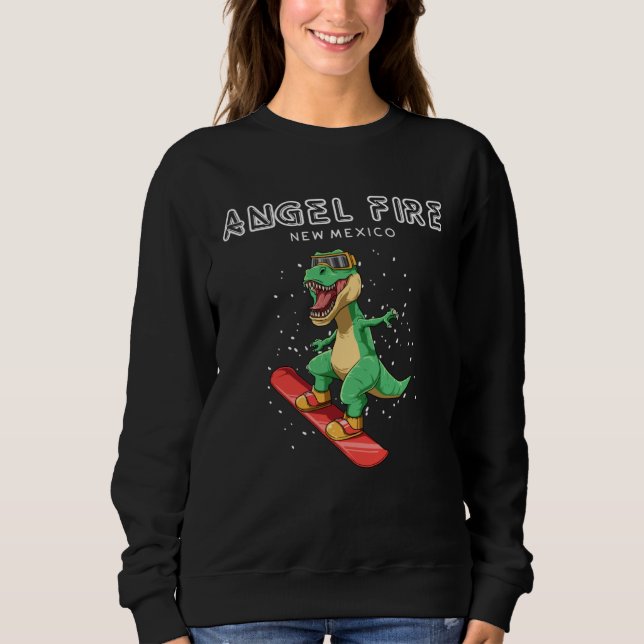 Angel Fire New Mexico  Rex Snowboard T Shirt (Framsida)
