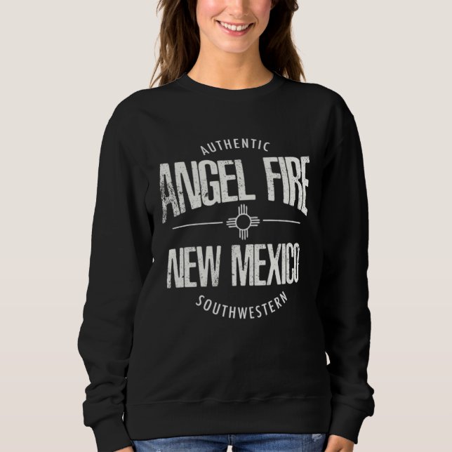 Angel Fire New Mexico Southwestern USA Ski Village T Shirt (Framsida)