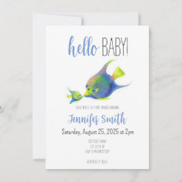 Angel Fish Baby Shower-inbjudan Inbjudningar
