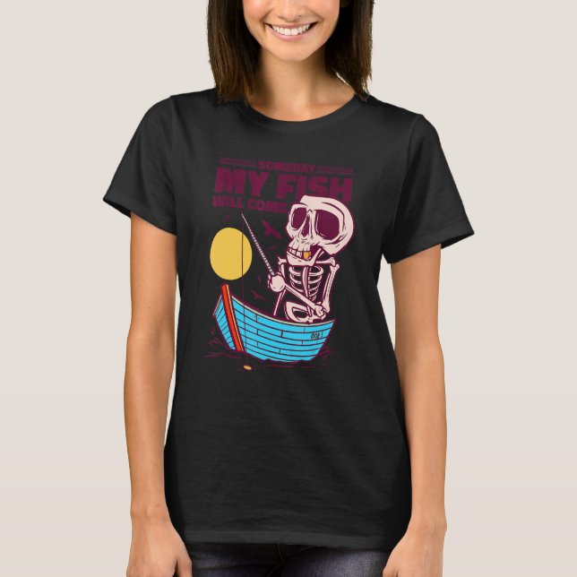 Angel Fiskeredskap Skålgång T Shirt (Framsida)
