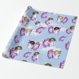 Angel Flicka som flyger mellan molnen Presentpapper