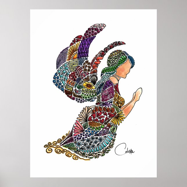 Angel Flight Poster i White (Framsidan)