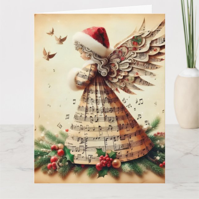 angel Folded Greeting Card Kort (Framsida)