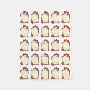 Angel Food Angelfood Cake Slice Strawbär Fleecefilt