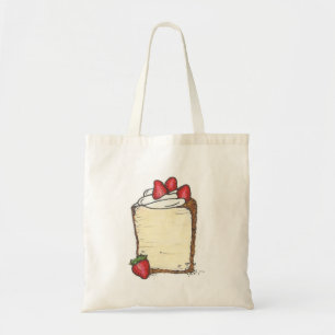 Angel Food Angelfood Cake Slice Strawberry Bag Tygkasse