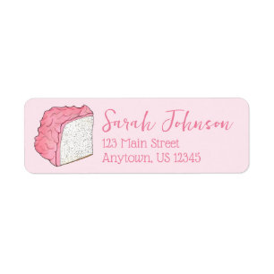 Angel Food Cake Slice Baker Bakery Pastry Chef Returadress Etikett