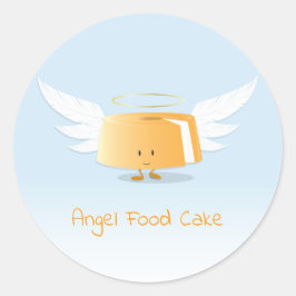 Angel Food Cake | Sticker Runt Klistermärke