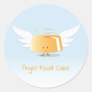 Angel Food Cake Sticker Runt Klistermärke
