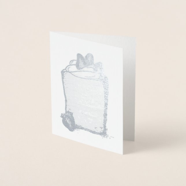 Angel Food Cake Strawbär Bakery Food Dessert Folierat Kort (Framsida)