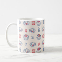Angel Food Cake Toile Coffee Mugg