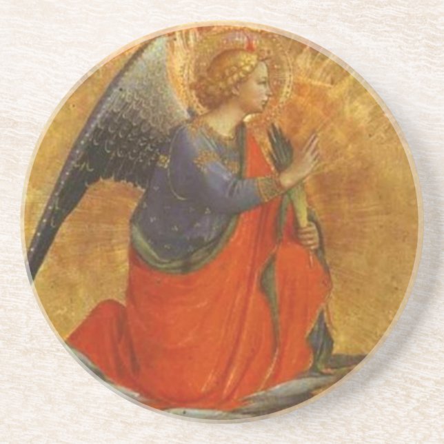 Ängel för Fra Angelico av Annunciationkonsten Underlägg Sandsten (Framsidan)