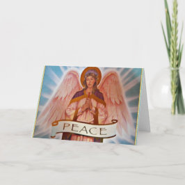 Angel för fredskristmas-kort helgkort