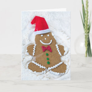 Ängel för julpepparkaksgubbesnö helgkort