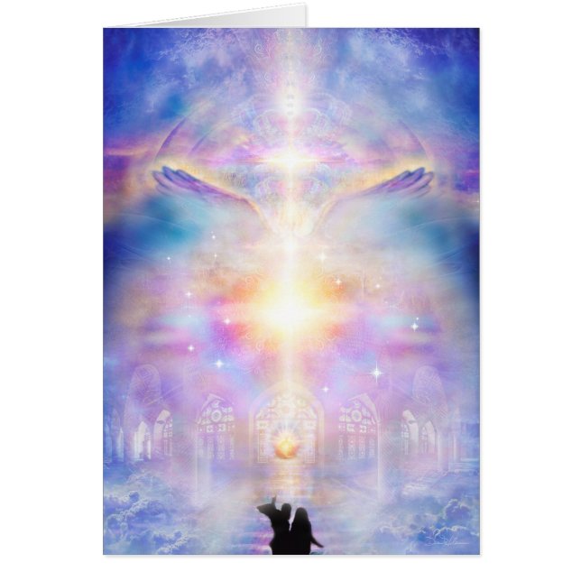 Ängel   för moské V050 Hälsningskort (Framsidan)