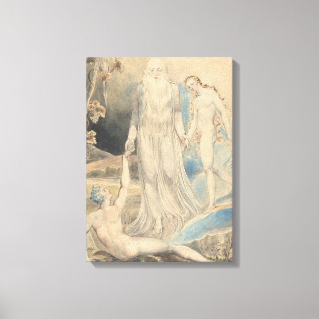 Angel från den gudomliga närvaron som leder Kväll  Canvastryck (Framsida)
