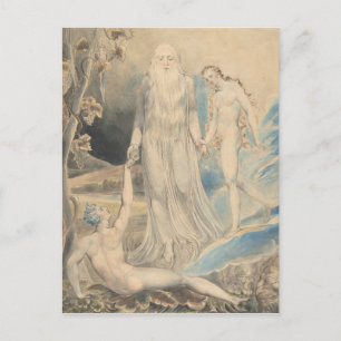 Angel från den gudomliga närvaron som leder Kväll Vykort