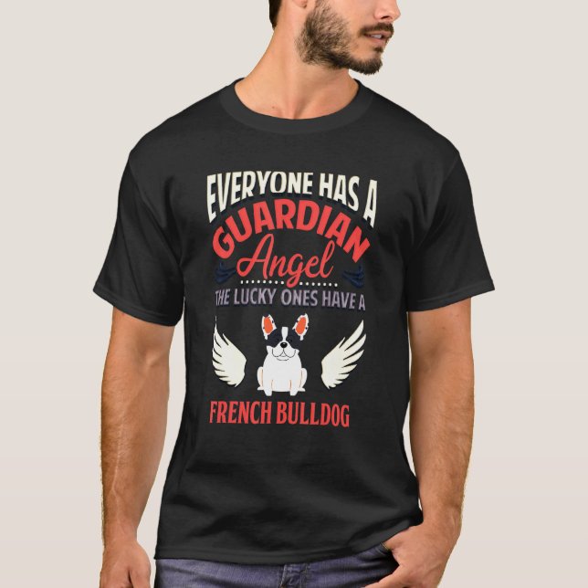 Angel Fransk Bulldog T Shirt (Framsida)