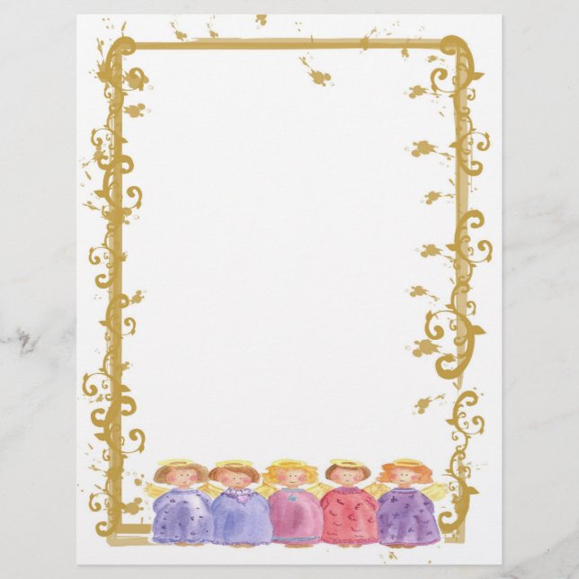 Angel Friends jul-Helgdag Papper vattenfärg (Framsida)