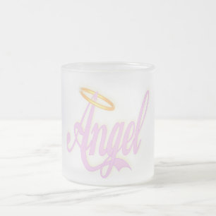 Ängel - frostad Glass mugg
