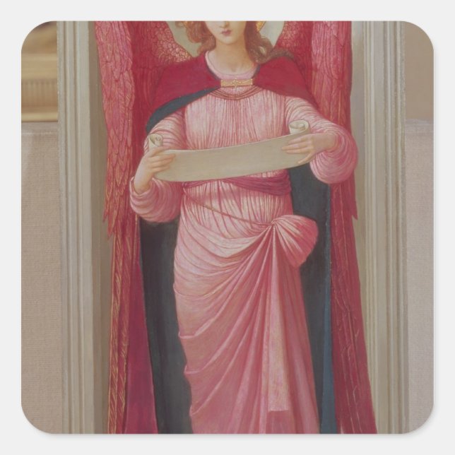 Angel Fyrkantigt Klistermärke (Framsida)