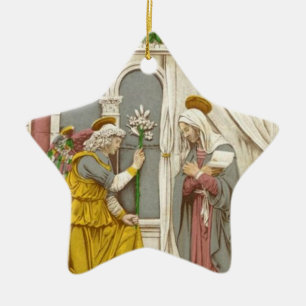 Angel Gabriel anmälningen till Mary Julgransprydnad Keramik