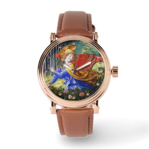 Angel Gathering Flowers in a Himmelsk Ligcape Armbandsur