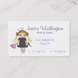 Angel Girl med Flower Anpassningsbar Mamma Card