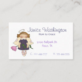 Angel Girl med Flower Anpassningsbar Mamma Card