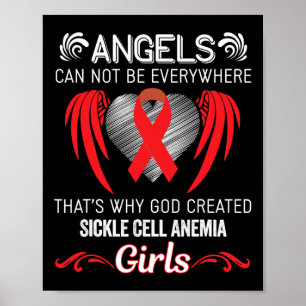 Angel Girl- Sickle Cell Anemia Awareness Supporter Poster