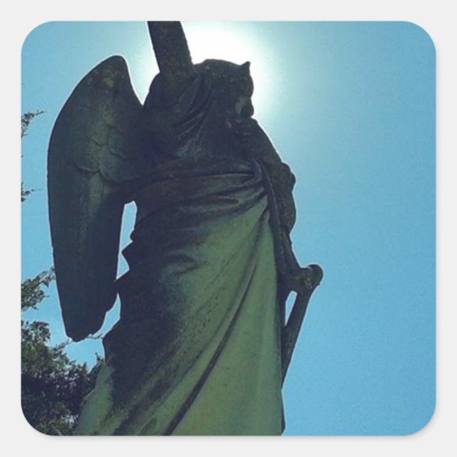 Angel Glow Fyrkantigt Klistermärke (Framsida)