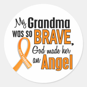 Angel Grandma Leukemi Runt Klistermärke