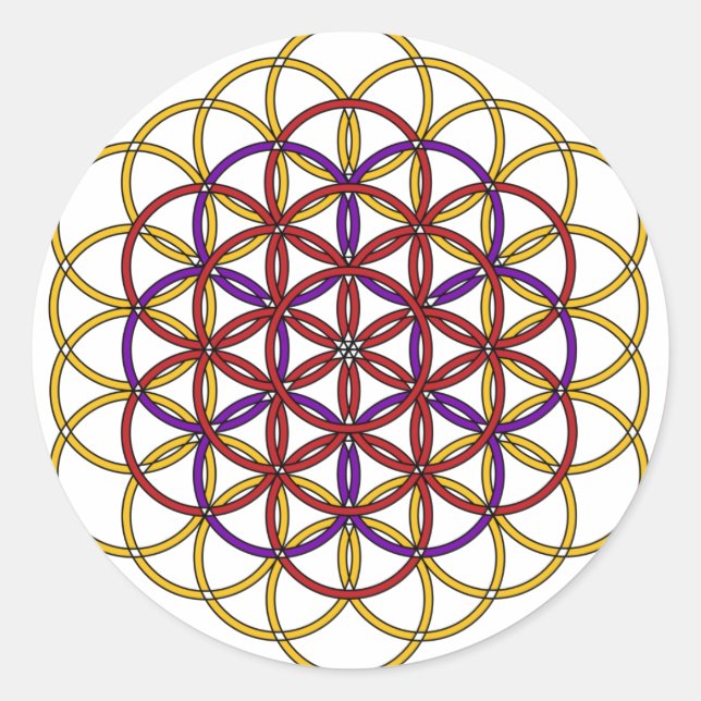 Angel Grid Collection Runt Klistermärke (Framsida)