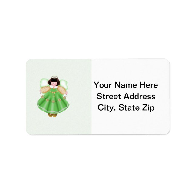 Angel (grönt) adressetikett (Framsidan)