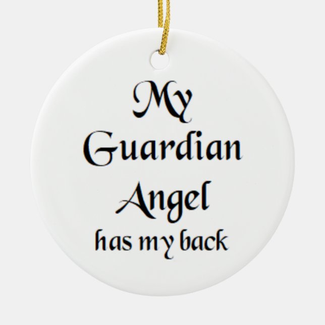 angel guardian has back julgransprydnad keramik (Framsidan)