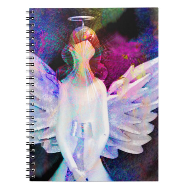 Angel Guardian Vingar Tranquilitet Notebook Anteckningsbok (Framsidan)
