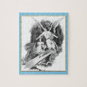 Angel Guarding A Girl Child Jigszle Puzzle Pussel