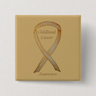 Angel Guld Awareness Ribbon Stift Knapp