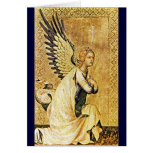 ANGEL, Guld Gult, Blå safir Hälsningskort