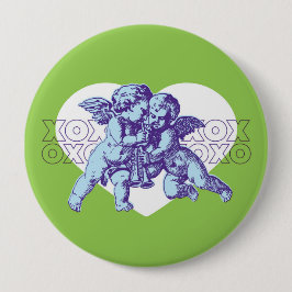 Angel Heart Button Blue/Lila/Grönt Knapp