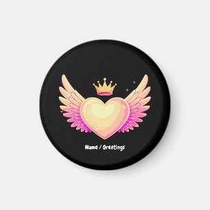 Angel Heart med Coola Rosa Vingar och Krona A Touc Magnet