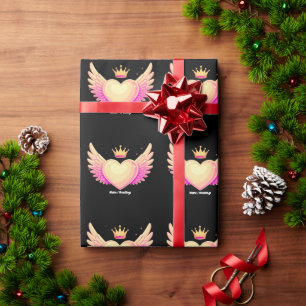 Angel Heart med Coola Rosa Vingar och Krona A Touc Presentpapper