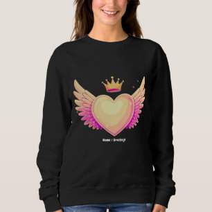 Angel Heart med Coola Rosa Vingar och Krona A Touc T Shirt