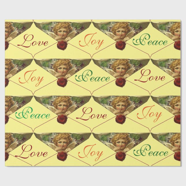 ANGEL HEART RED VAX SEAL Kärlek Peace Joy Presentpapper (Platt)