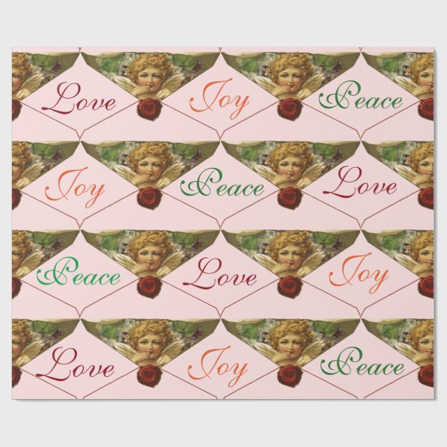 ANGEL HEART RED VAX SEAL Kärlek Peace Joy Presentpapper (Platt)