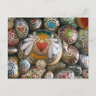 Angel Heart Sten & Silver Snäcka Post Card Vykort